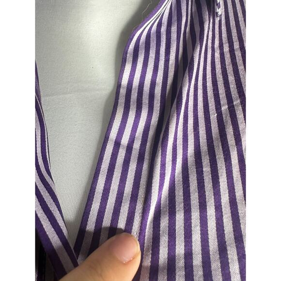Charles Tyrwhitt Woman Jermyn Street US Size 6 Purple Striped Button Down Shirt - Picture 8 of 13